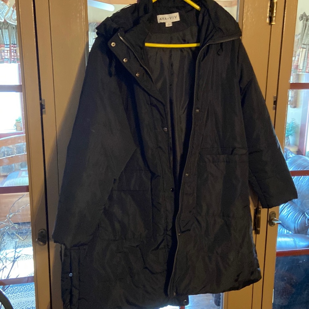 Black parka for winter